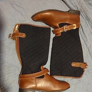 Brown and Black Women's Boots